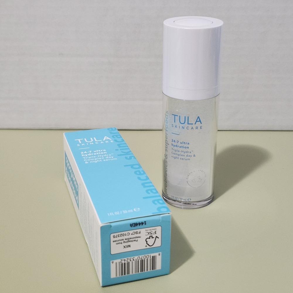 TULA SKINCARE 24-7 ULTRA HYDRATION SERUM (Full Size/1oz/NIB/Sealed) - Picture 2 of 10